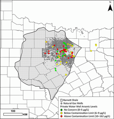 etude eau fracturation fracking texas gaz de schiste 2013 2015 2015